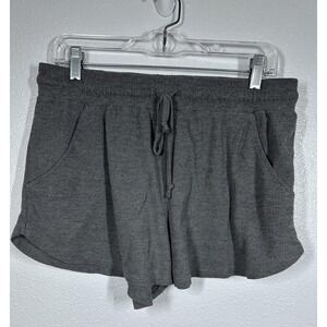 Stitch & Pine Sleep Shorts Womens Large Ribbed Knit Lounge Casual Soft Pockets